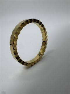 K18ゴールド 波形エッジリング1.26g 9号