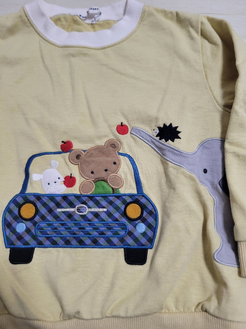 familiar　ファミリア　トレーナー　長袖　100 ゾウ　車　現行