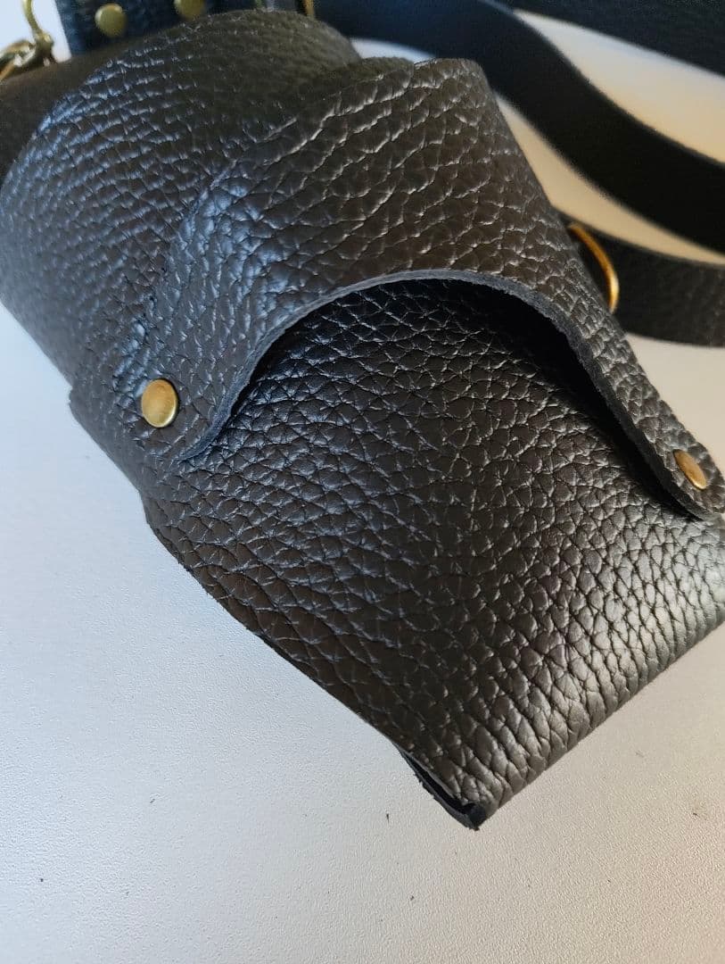 シザーケース　本革　4丁　黒