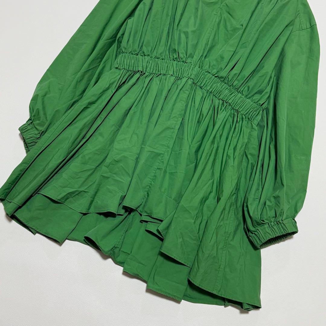 ルフィル　ギャザーブラウス　チュニック フレア Vネック 近年モデル