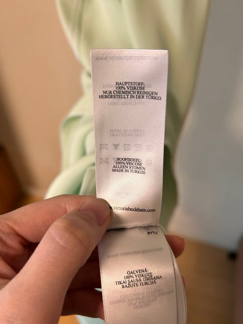 【ゆう】Victoria Beckham ミントグリーン ミディワンピース