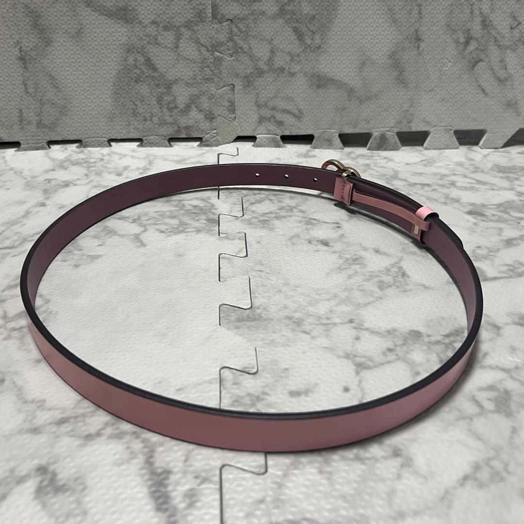 極美品✨グッチ ベルト ダブルG ハート ゴールド ピンク レザー 245883