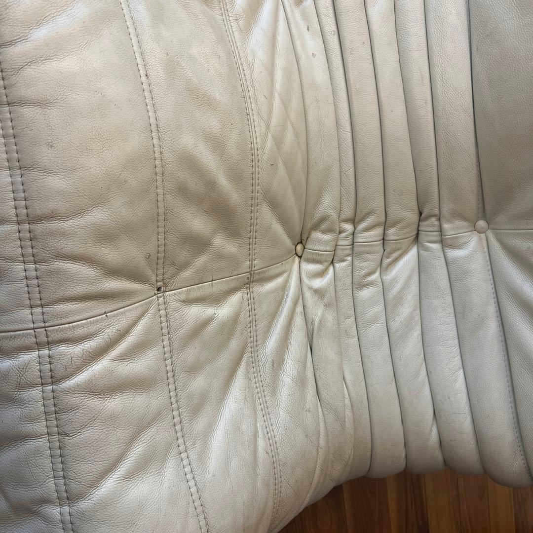 リーンロゼ　ホワイトレザー キルティングソファクッション