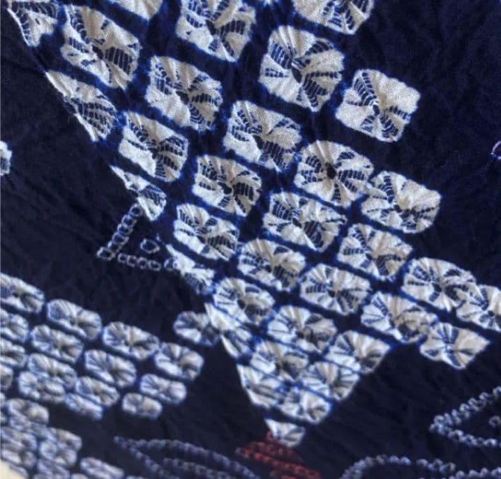 有松絞り　浴衣　身丈159cm