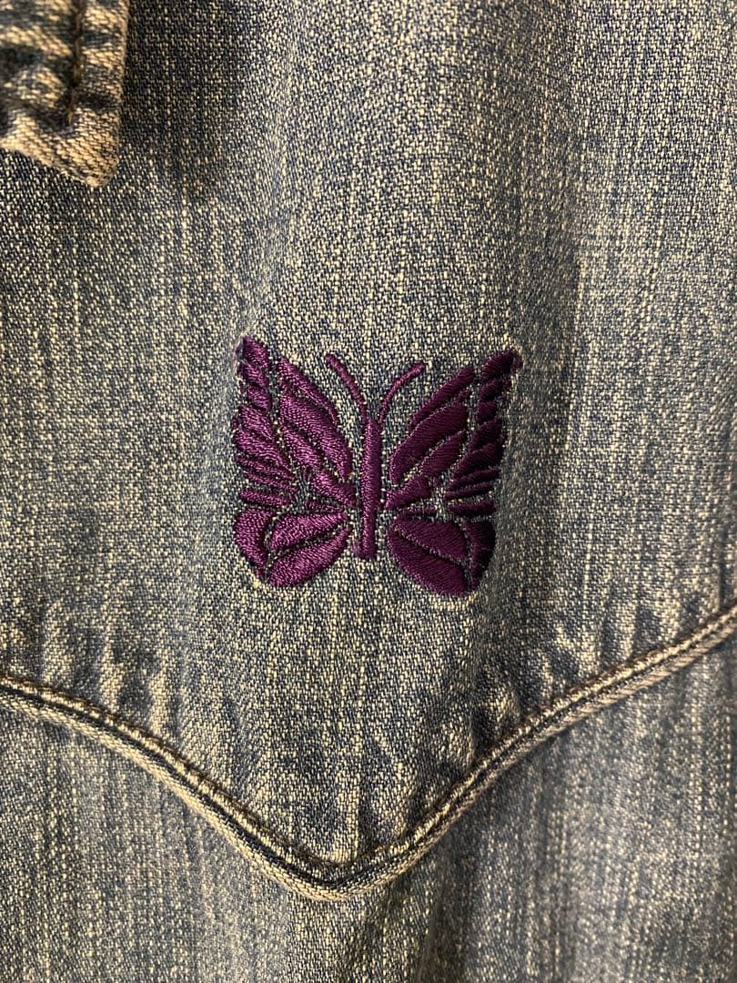 Needles デニムジャケット XL 蝶刺繍