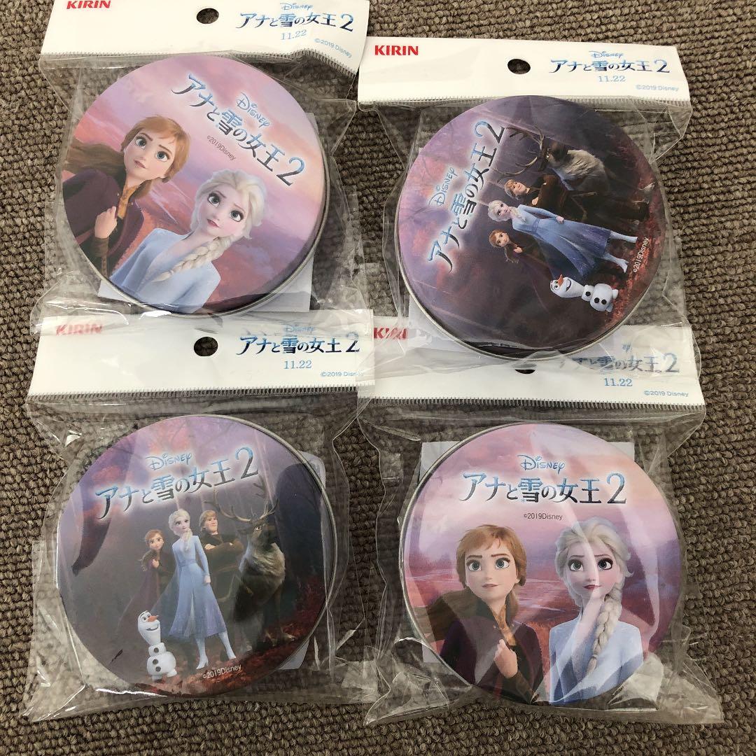 保留中。アナと雪の女王 ブリキ缶 2柄 4個♪ 美品 非売品 丸型 ディズニー