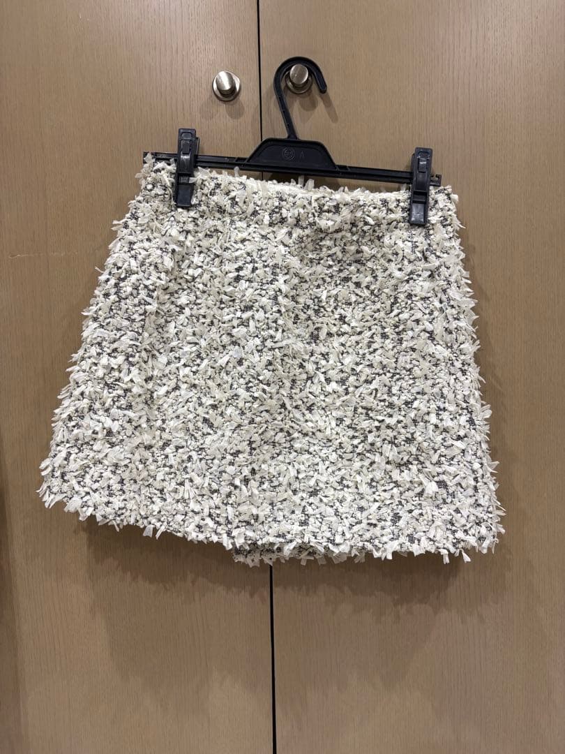 【美品】HEYON ＊pepper mini wrap skirt / gray