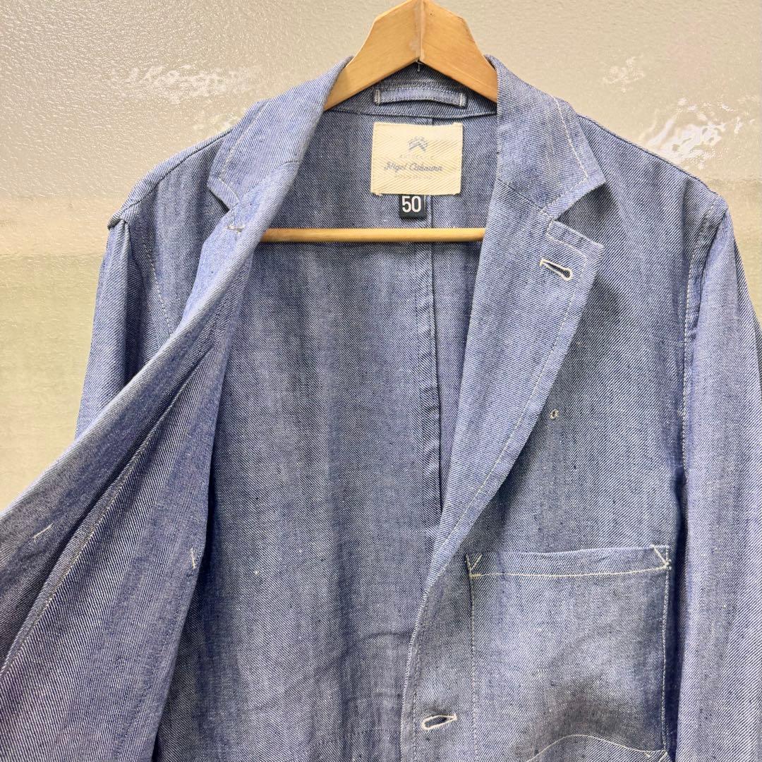 Nigel Cabourn AUTHENTICリネンデニムジャケット50 UK製