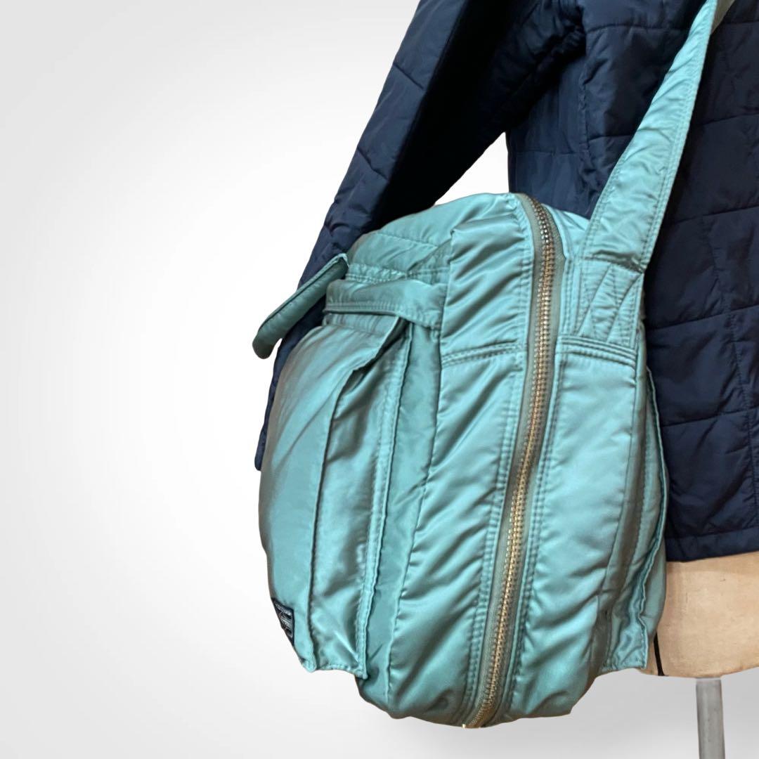 未使用級 旧型セージグリーン ポータータンカー2WAY特大ブリーフケース旅行