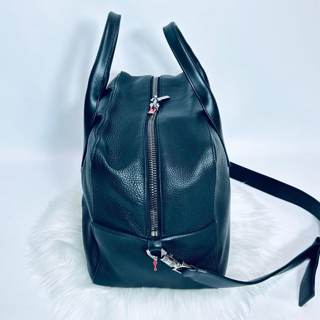 ☆極美品☆ クリスチャンルブタン ボストンバッグ シボ