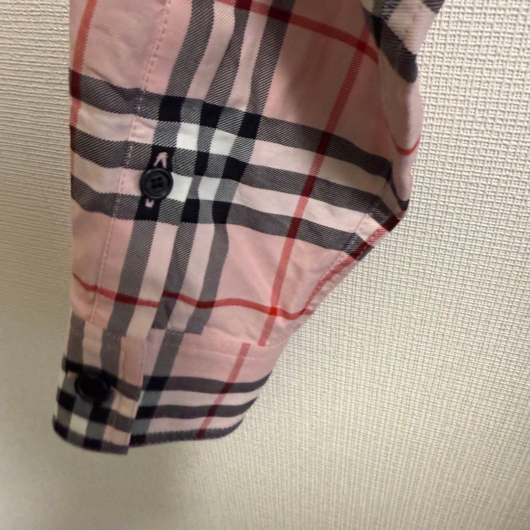 22SS 伊製 バーバリー レディース 長袖 シャツ ノバチェック柄 ピンク