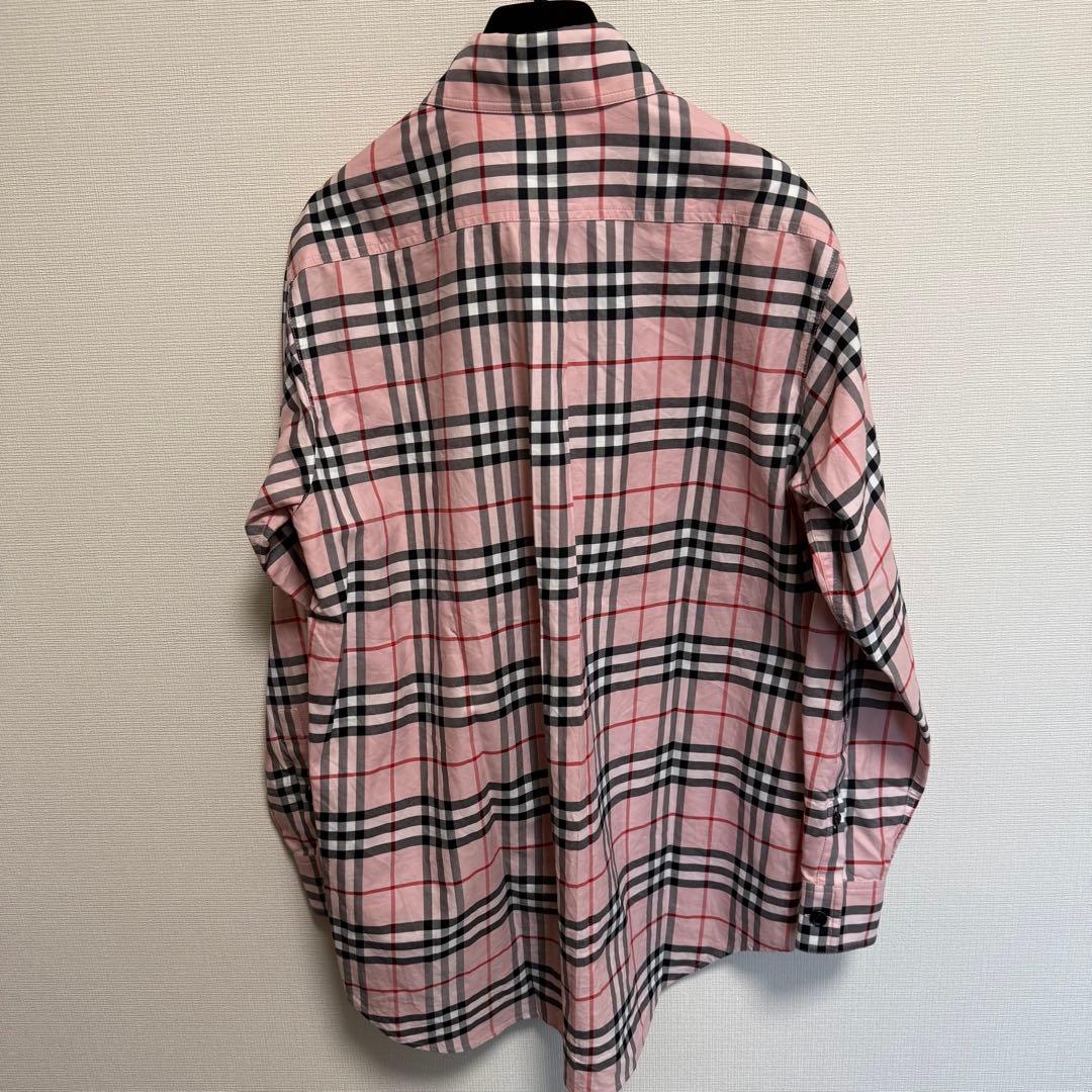 22SS 伊製 バーバリー レディース 長袖 シャツ ノバチェック柄 ピンク