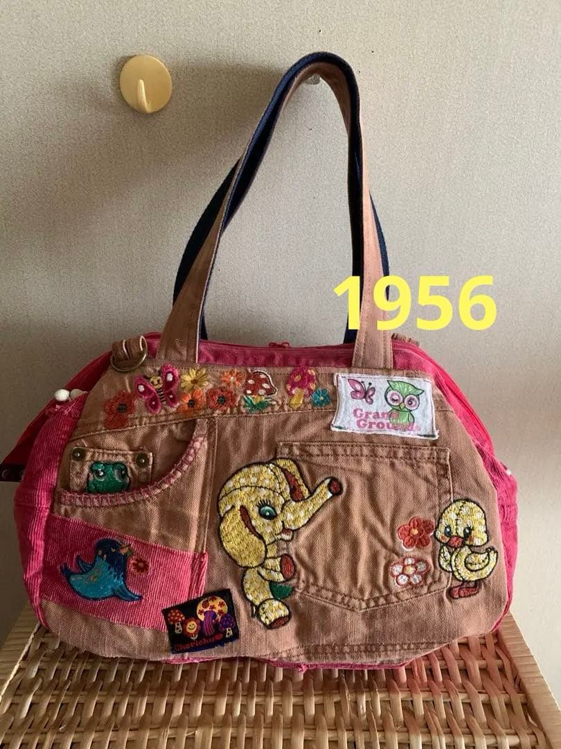 【anz.】ワイヤー口金ボストンバッグ(L)×3、ぽってりトートバッグ×2