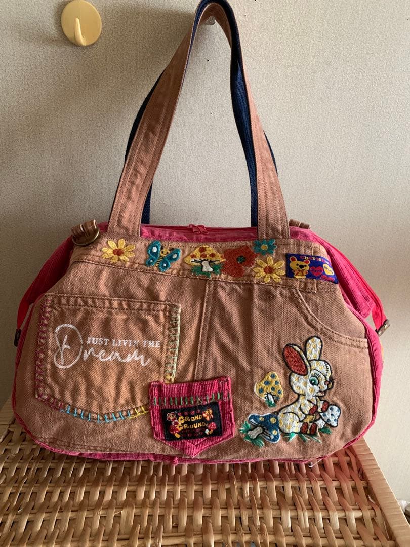 【anz.】ワイヤー口金ボストンバッグ(L)×3、ぽってりトートバッグ×2