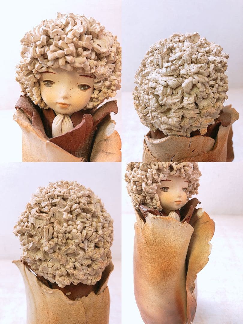 N*g様 ③竹内祥子 陶器作品 陶人形 森の精 ビスクドール アンティーク 置物