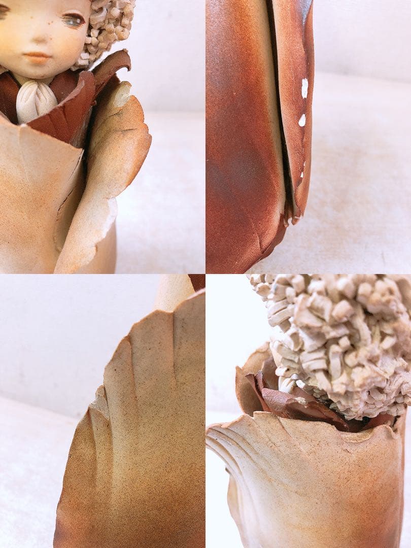 N*g様 ③竹内祥子 陶器作品 陶人形 森の精 ビスクドール アンティーク 置物