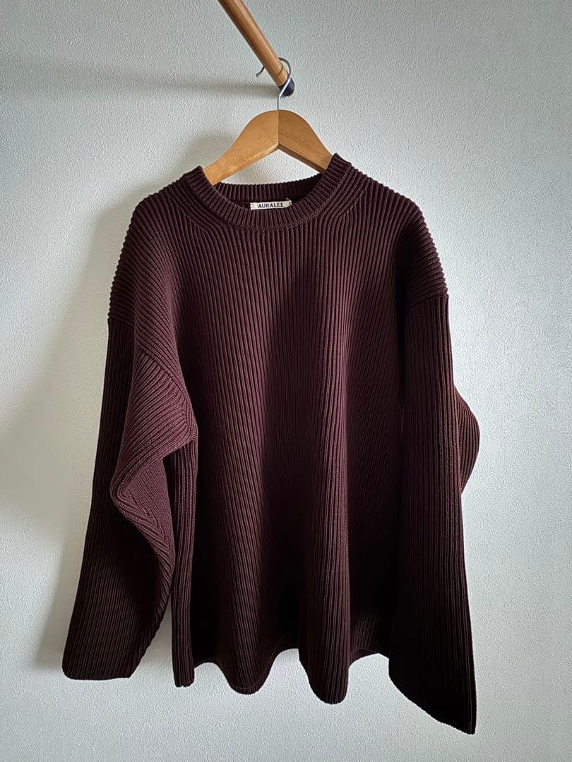k*い様 AURALEE SUPER FINE WOOL RIB KNIT P/