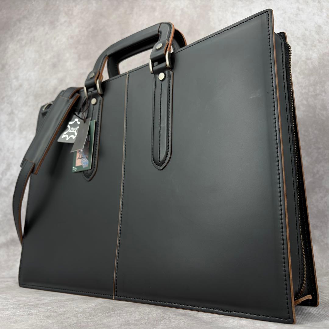 【美品✨】コンプレックスガーデンズ コタン レザー ビジネスバッグ 2WAY 黒