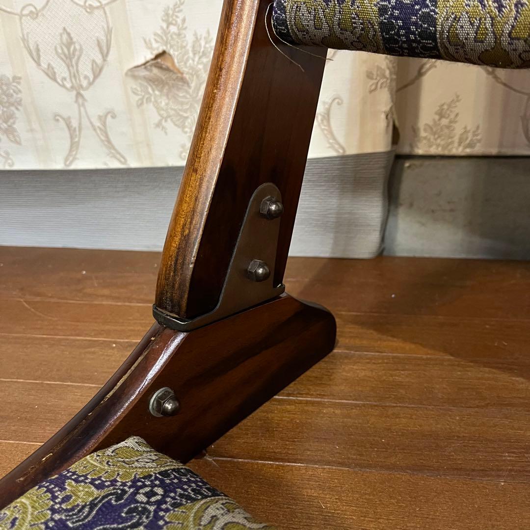 【アンティーク】昭和レトロ hikari 折り畳み座椅子 和風 座敷椅子 古道具