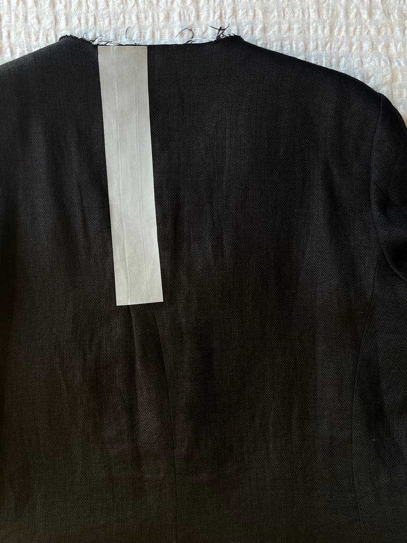 KUDOS 2020ss ノーカラーリネンジャケット　ラバーデザイン