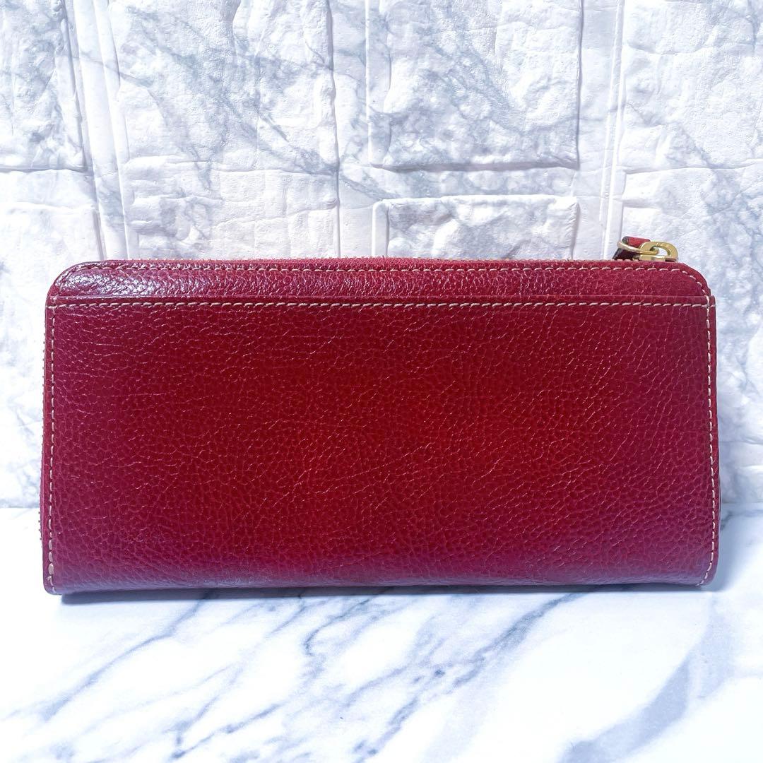 【新品✨️】Dakota(ダコタ)ラウンドジップ本革長財布 ワインレッド 日本製