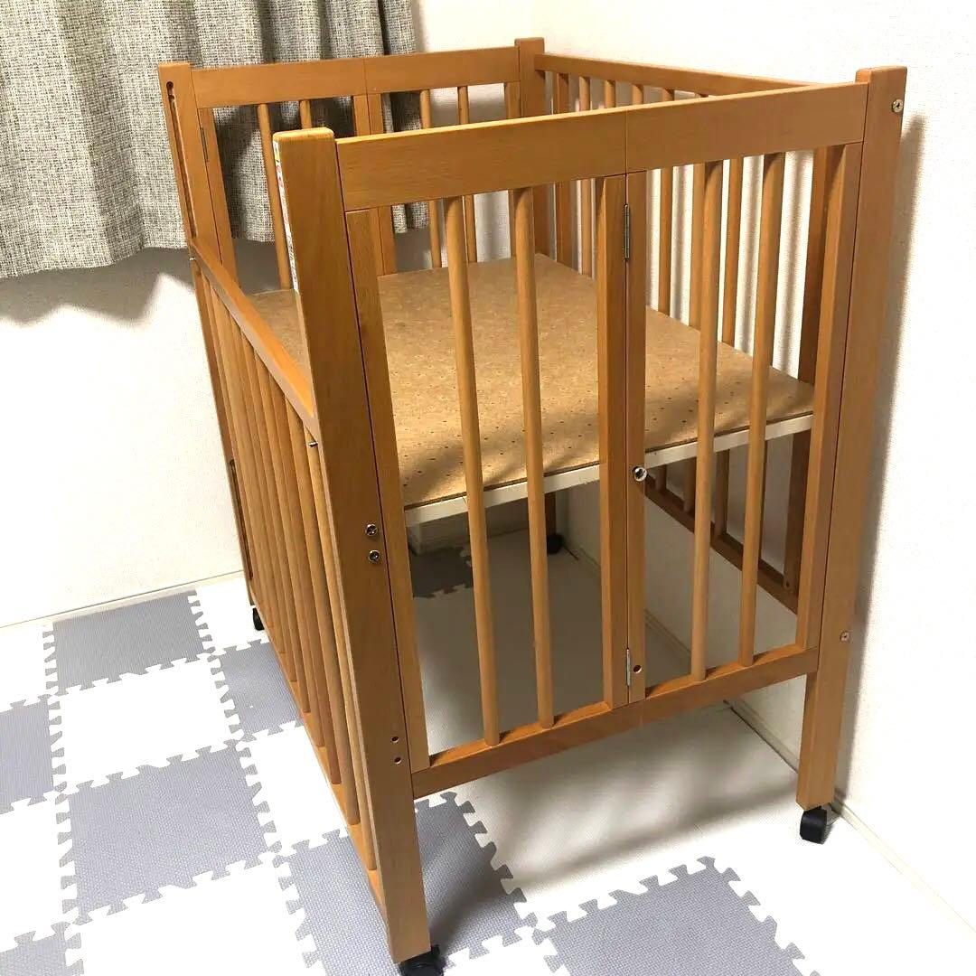 「ワンタッチハイベッド　クール★ミニ」 日本製ベビーベッド 石崎家具