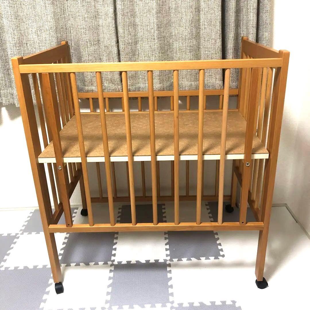 「ワンタッチハイベッド　クール★ミニ」 日本製ベビーベッド 石崎家具