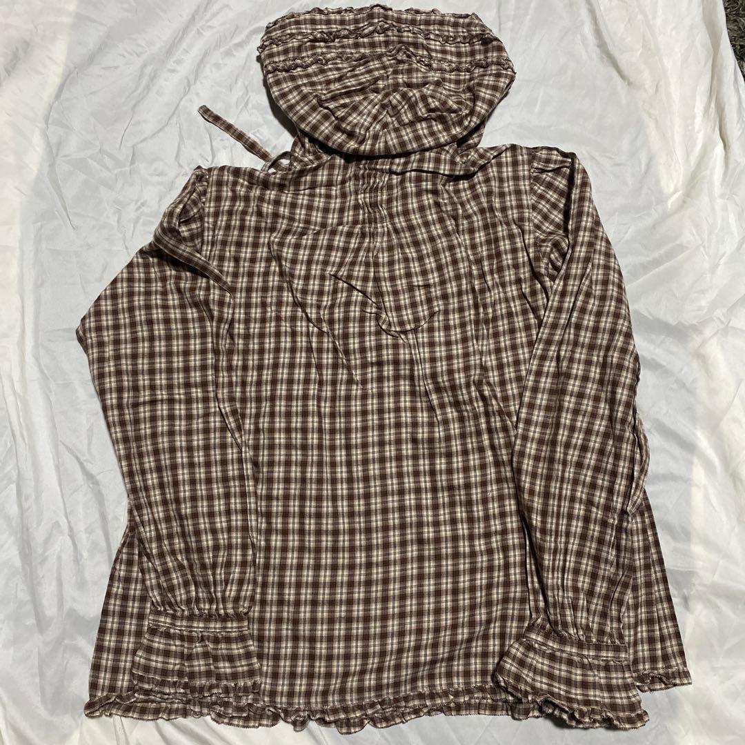 ピンクハウス　フード付きブラウス