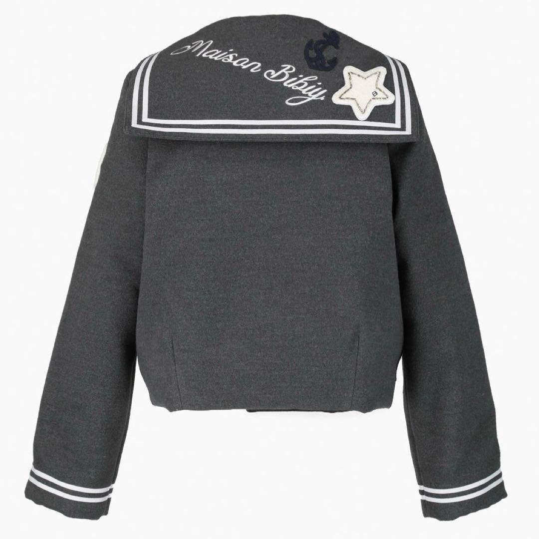 bibiy. CHARLENE SAILOR JACKET GRY タグ付き
