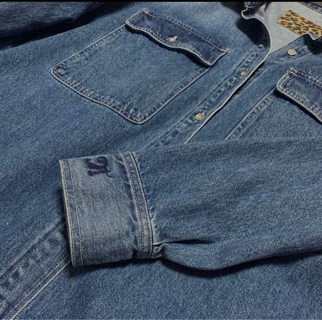 Whim Gazette【インフルエンサーコラボ】刺繍デニムシャツ