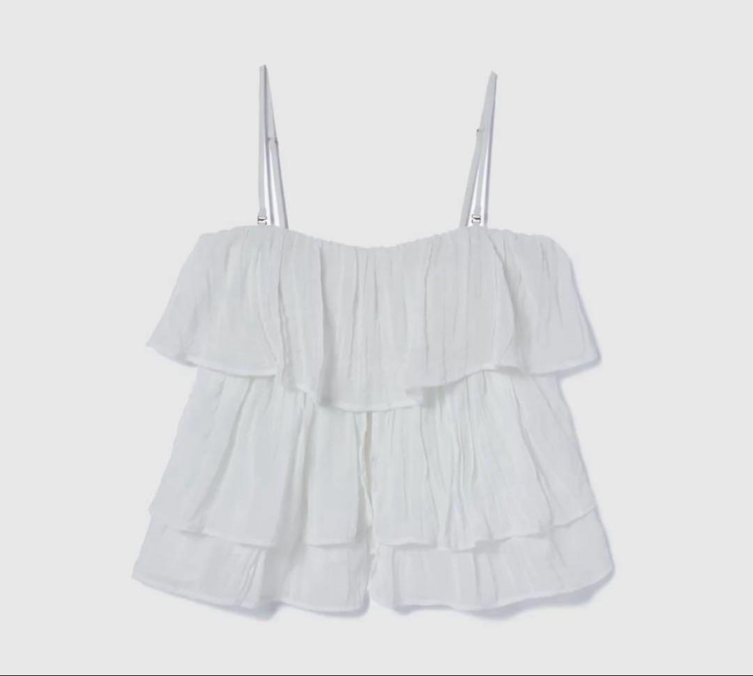 searoomlynn collab パッドinフリル 2wayキャミソール M