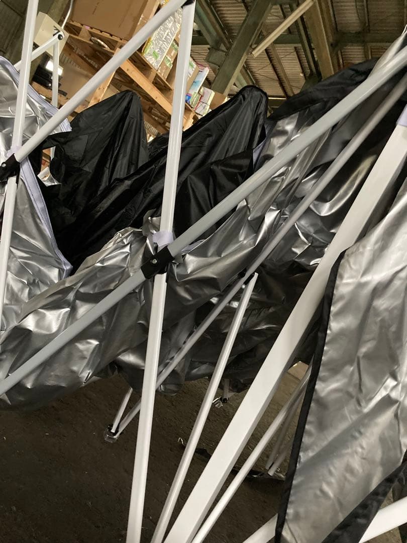 CYFIE タープテント 6m ワンタッチタープ 網戸付き 3段階調節