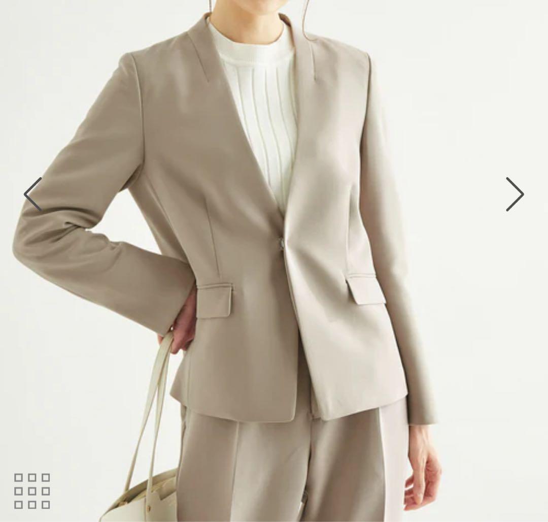 ロペピクニック360°ウルトラストレッチノーラペルジャケット　ラップ風スカート