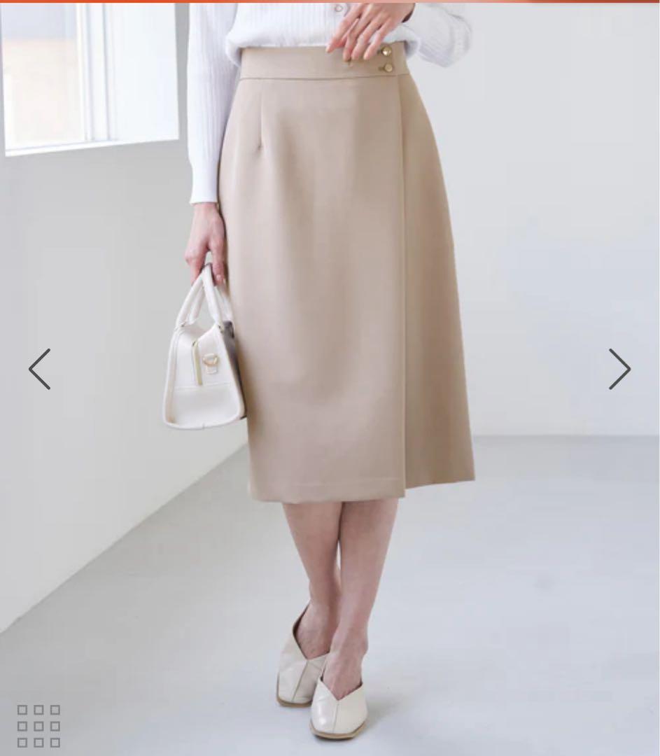 ロペピクニック360°ウルトラストレッチノーラペルジャケット　ラップ風スカート