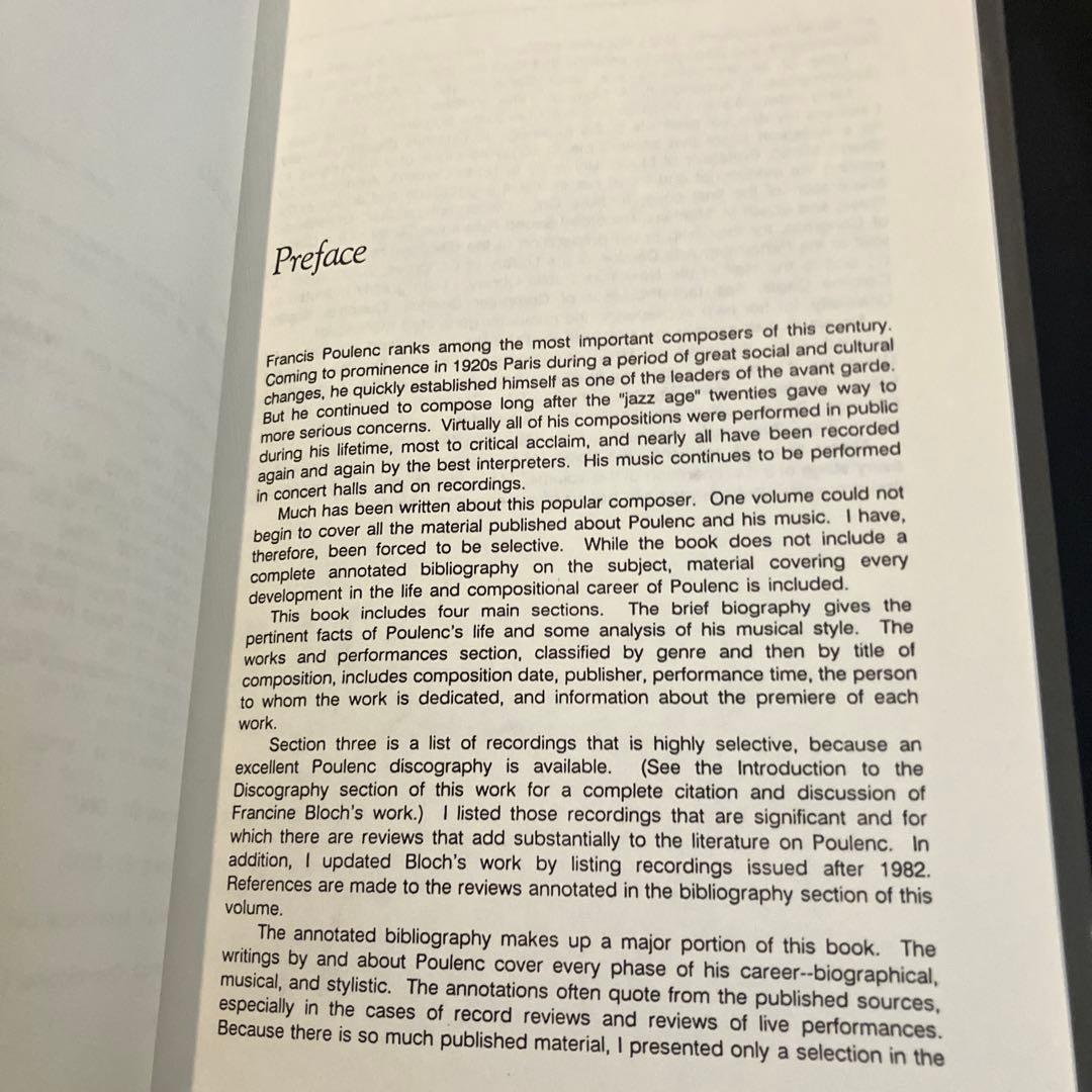 アート・デザイン・音楽 FRANCIS POULENC A Bio-Bibliography