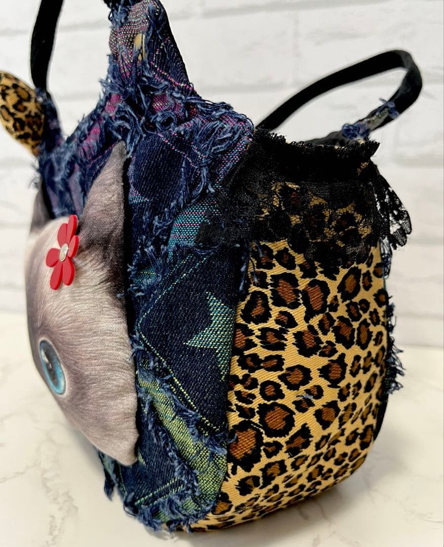 さ*ー様 コヤンイサムチョン♡クラウディちゃん♡ デニム♡ラウンドトートバッグ