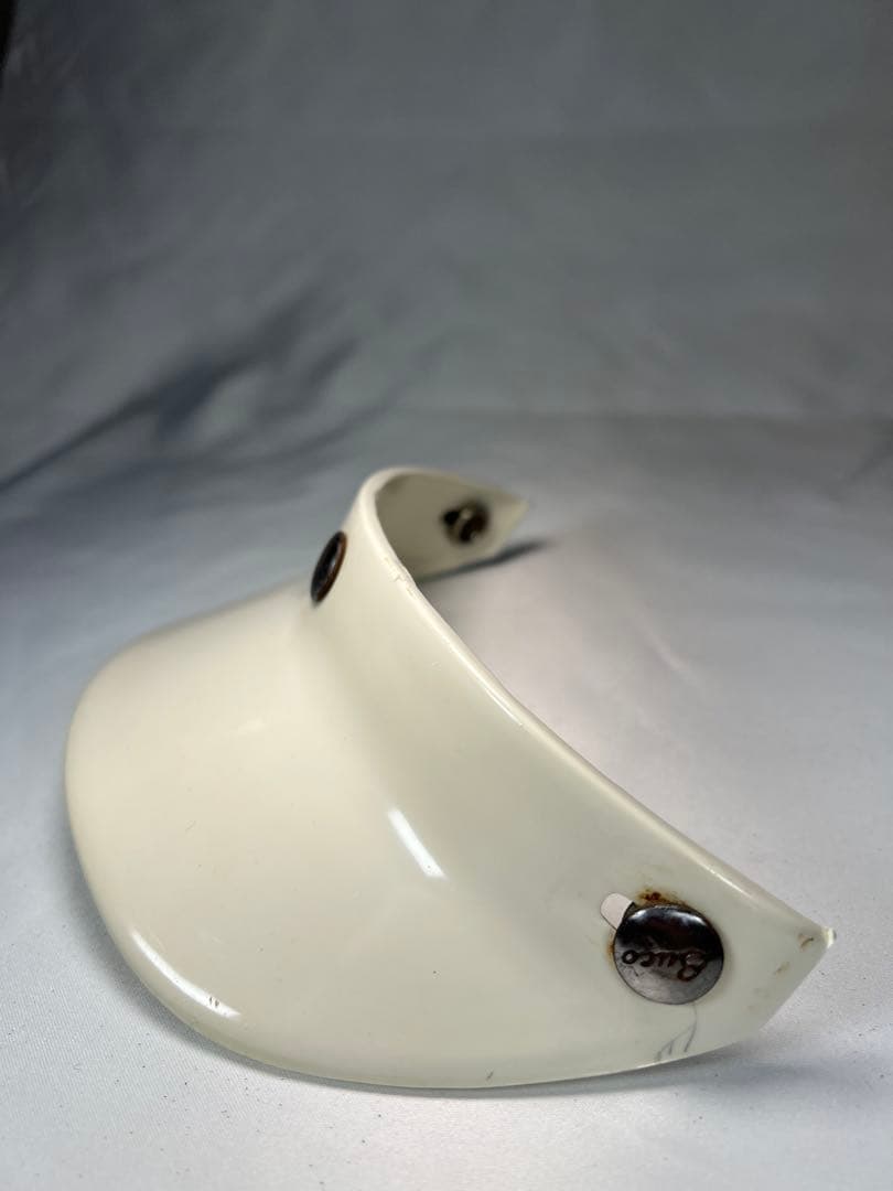 BUCO オリジナルバイザー　白　ホワイト　ブコ　ハーフ　ビンテージヘルメット