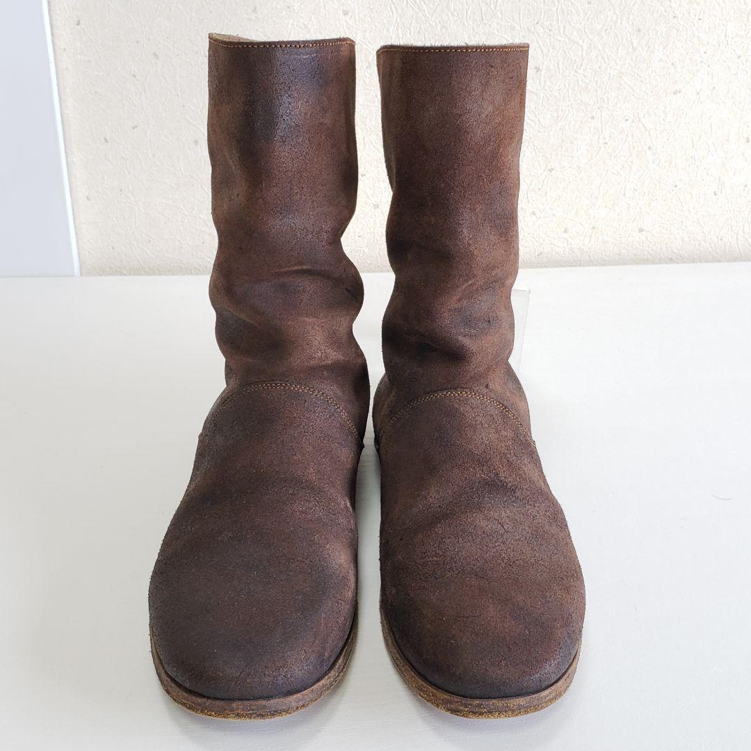 美品◆AUTTAA アウッタ スウェードレザー バックジップ ショートブーツ38