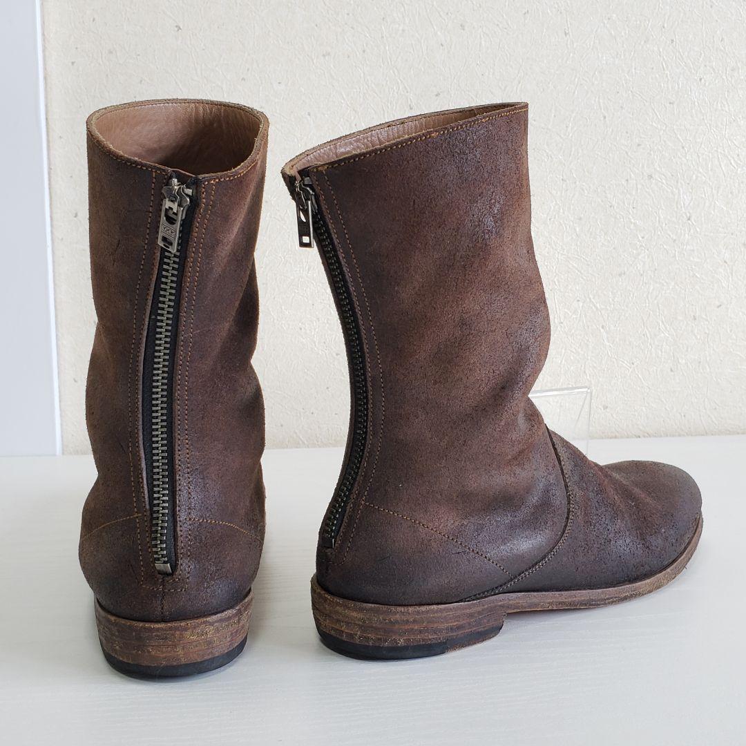 美品◆AUTTAA アウッタ スウェードレザー バックジップ ショートブーツ38
