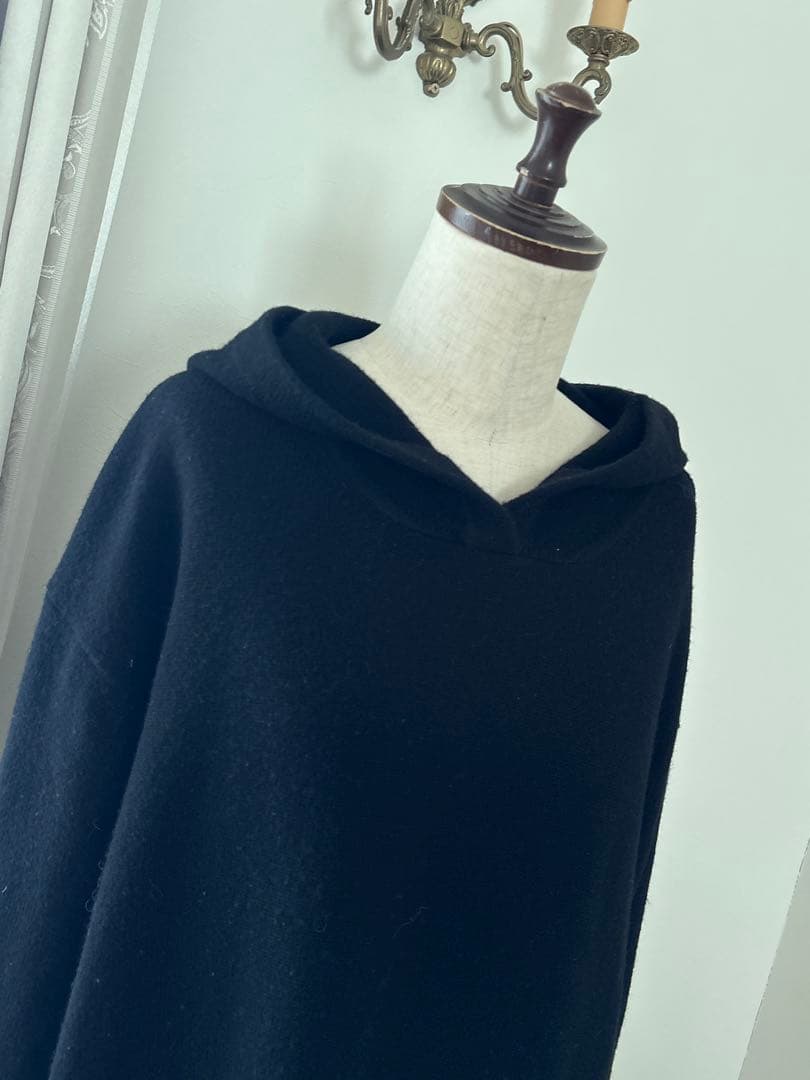 【希少】マックスマーラ MaxMara ロゴ入りニットワンピース　L 黒