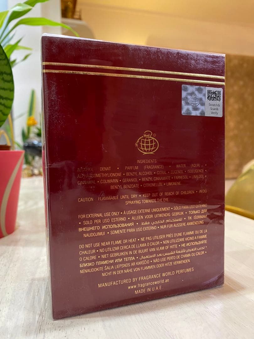 香水(男性用) Fragrance World Proud of You Tobacco