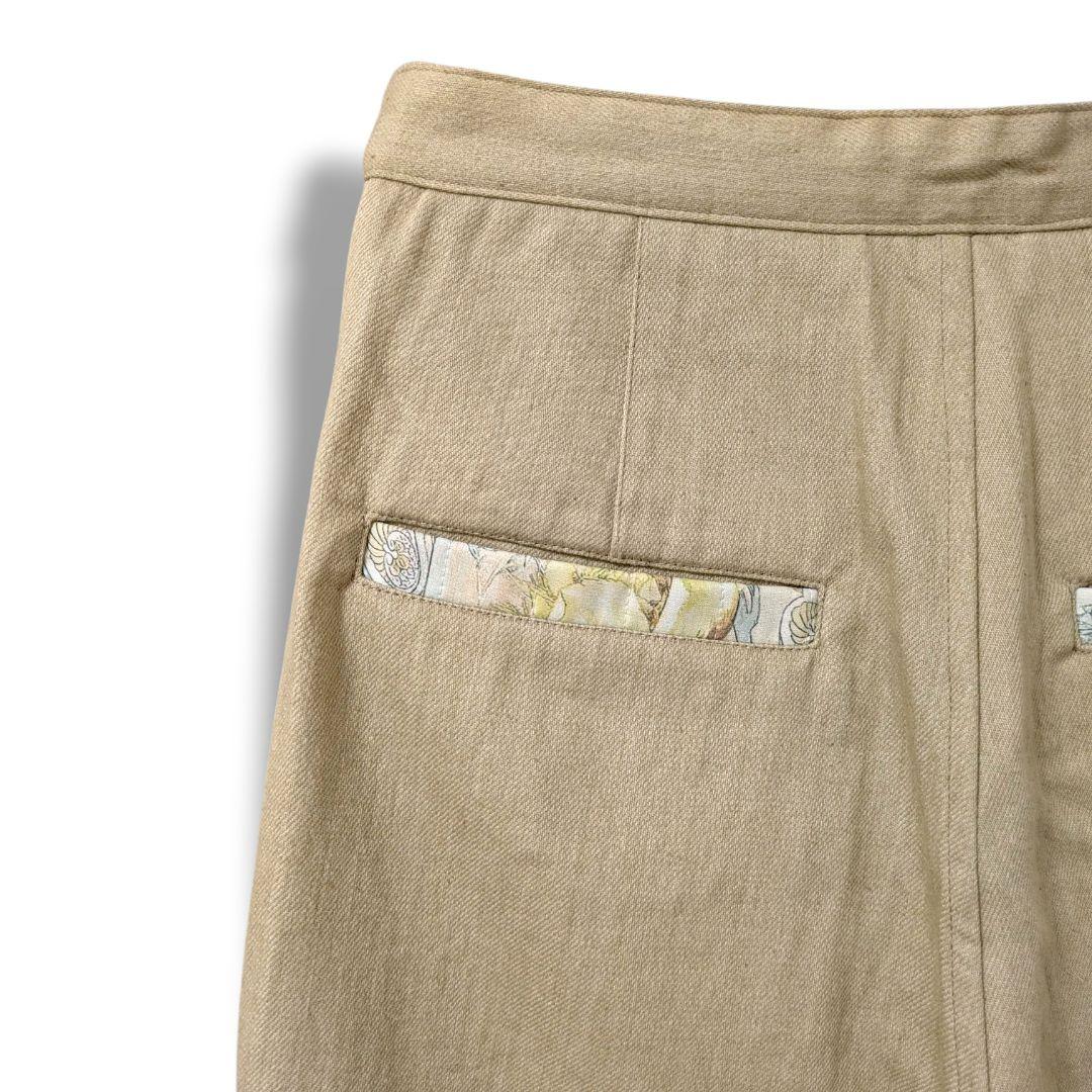 希少■DECO depuis1985■ボタニカルパッチパンツ S 日本製　花柄