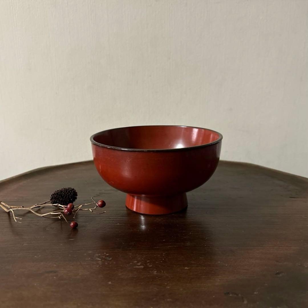 時代朱塗椀　根来.懐石.酒器.古道具.アンティーク.検:白洲正子.秦秀雄.李朝