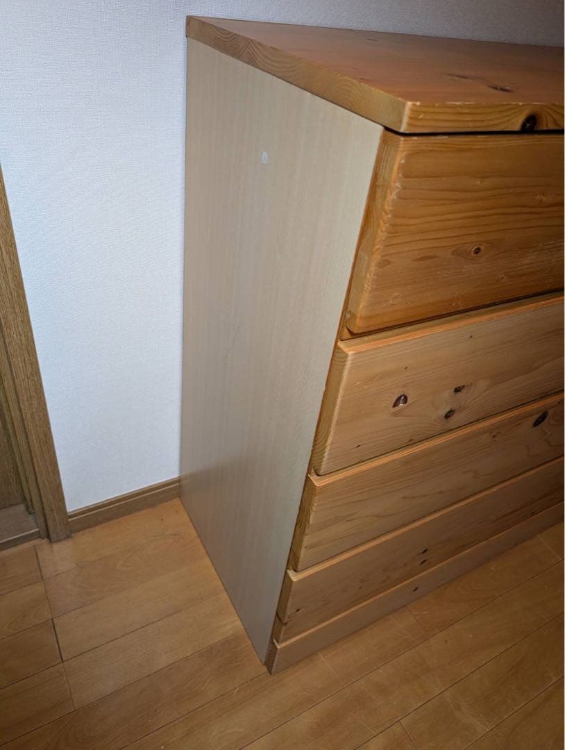 ■送料込■無印 MUJI パイン材 4段チェスト 木製棚 衣装棚 衣類収納 廃盤