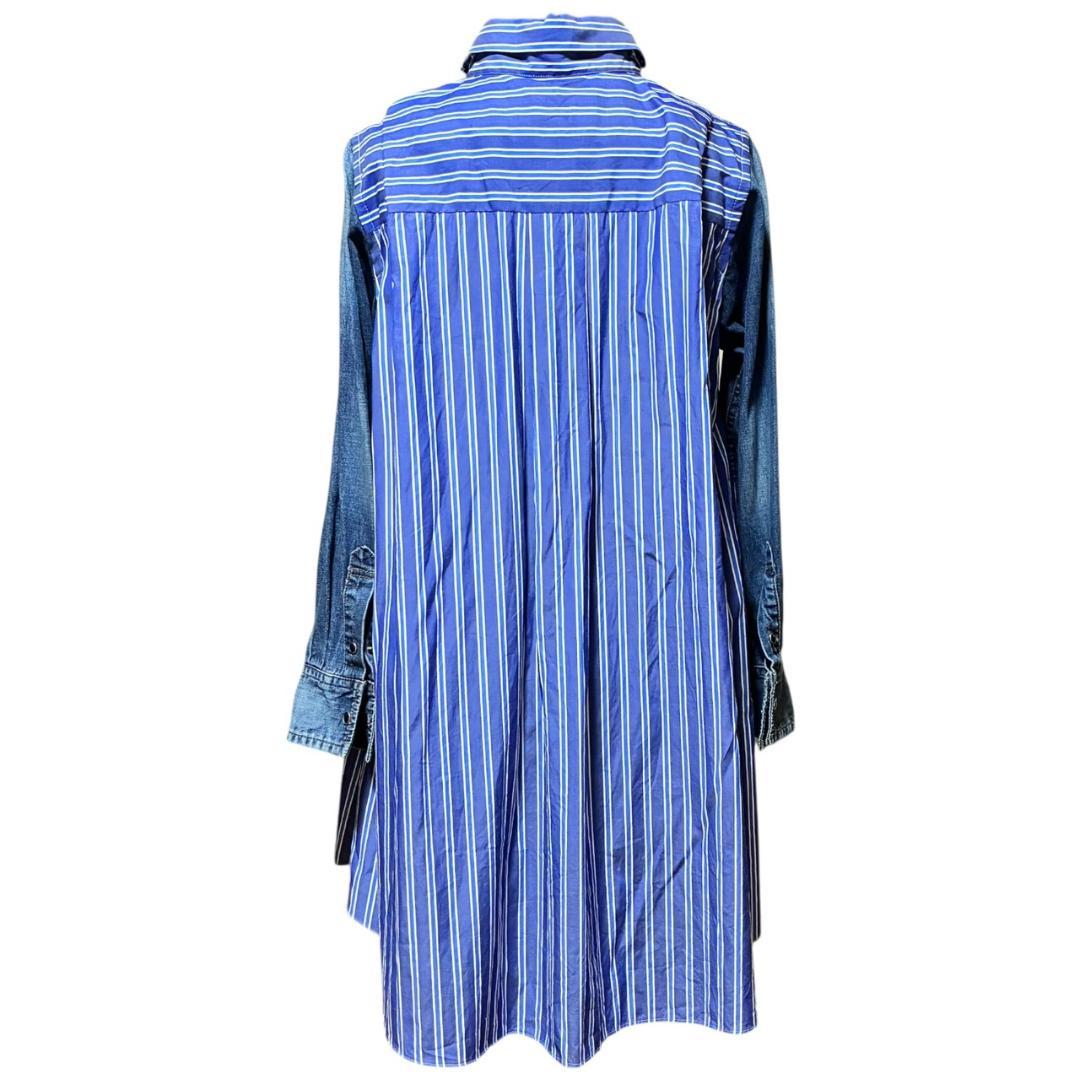 サカイ sacai ドッキング デニム シャツ ストライプ レディース F