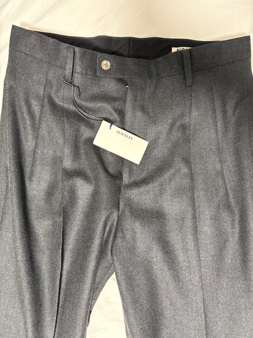 SUPER LIGHT WOOL TWO TUCK SLACKS 4 チャコール