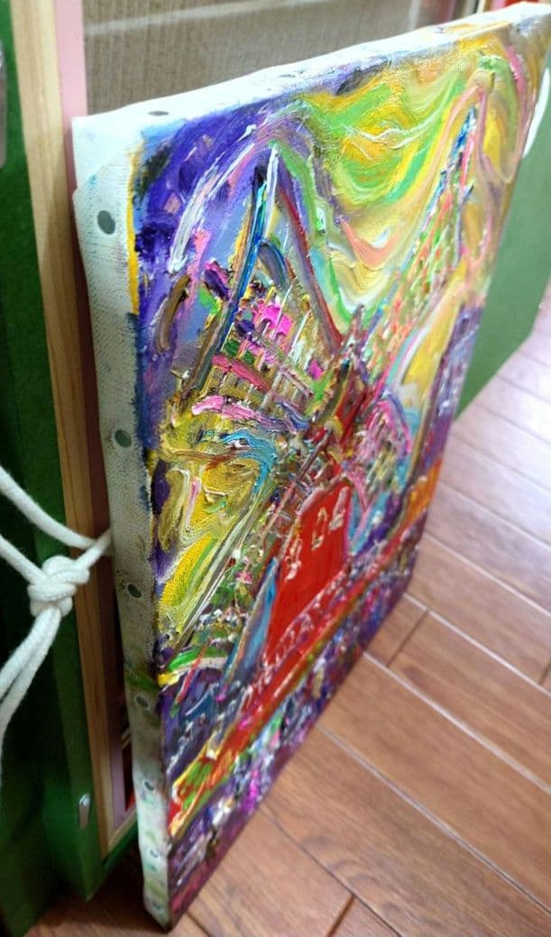 鈴木康雄 「ムーランルージュ」パリ 真筆 油絵 絵画