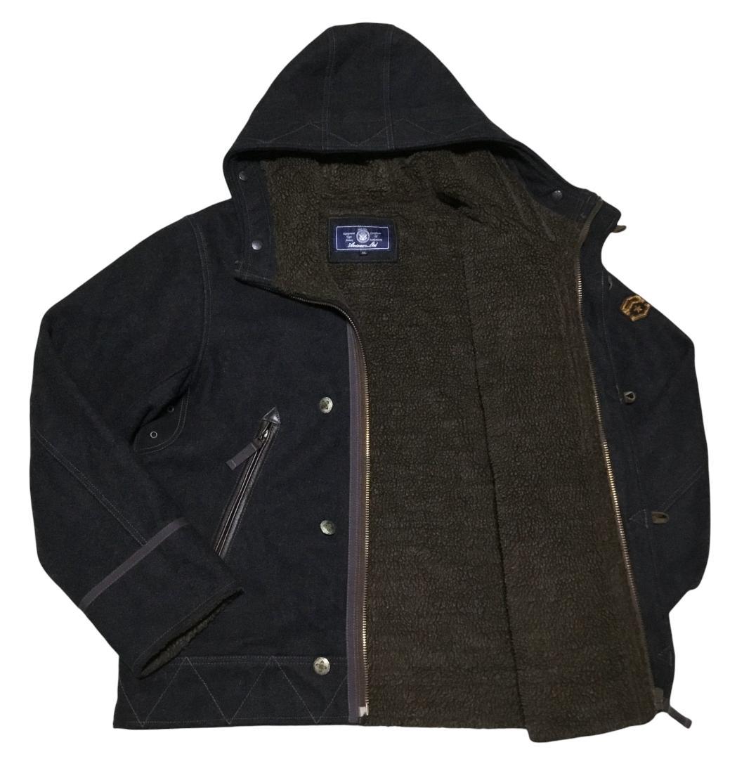 極美品 AVIREX ウール B-3 フライトジャケット 2XL グレー 裏ボア