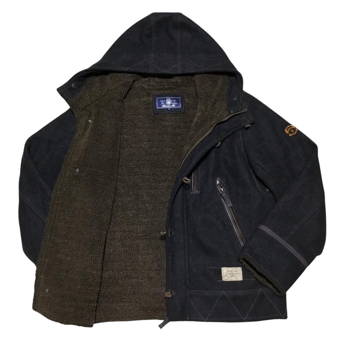 極美品 AVIREX ウール B-3 フライトジャケット 2XL グレー 裏ボア