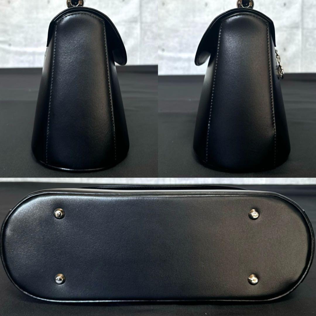 専用品HAMANO ロイヤルスタンド 黒 カーフレザー ハンドバッグ現行品